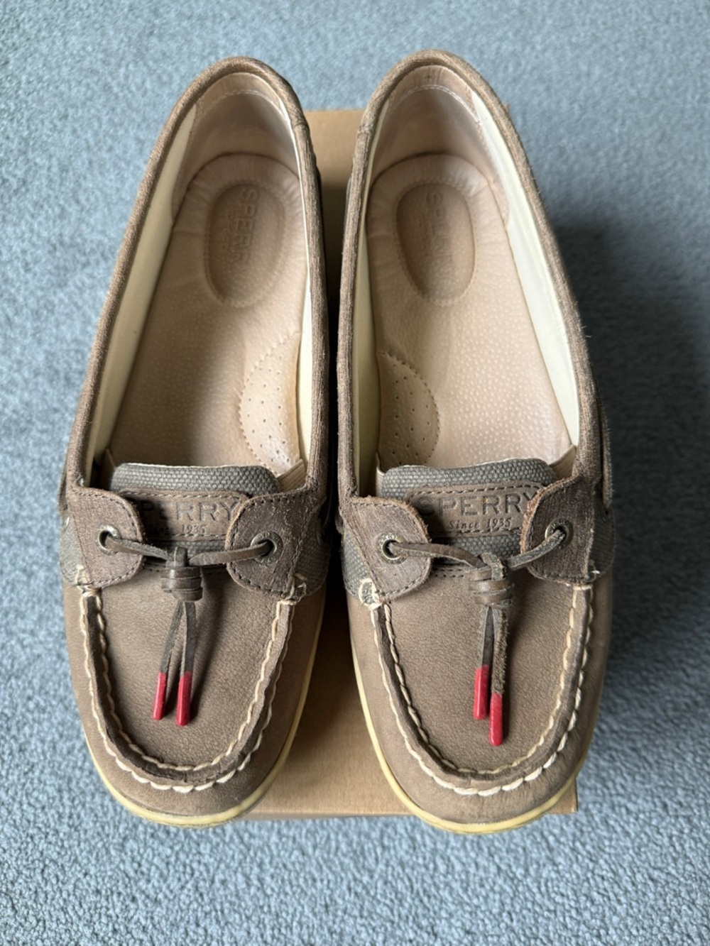 Sperry Taupe Boat Shoes - Comfortable Slip-Ons